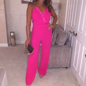 Zara Bright Pink Jumpsuit (Size M) - image 1